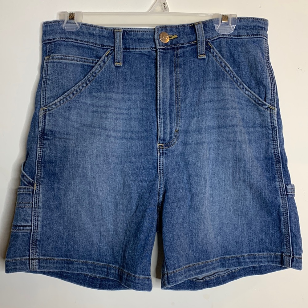 Lee High Rise Dungaree Carpenter Jean Shorts - Size 29